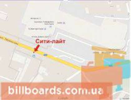 Ситилайт B в Кривом Роге, 1.8x1.2  Лермонтова вул., Центрально-Міський ринок схема