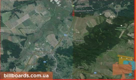 Билборд A в Кременце г. Кременец схема