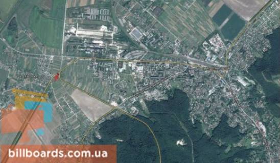 Білборд, Бігборд (Борд)  A у Кременці г.Кременец - с.Риздвяне схема