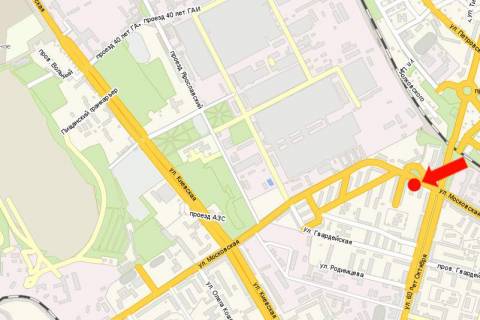 Билборд B в Кременчуге, 3x6  Пугачова вул., 5 схема