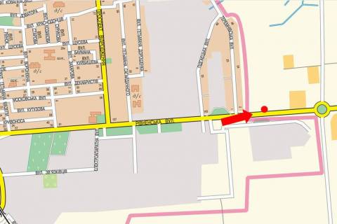 Билборд B в Луцке, 3x6  Рівненська вул., біля АЗС "БРСМ", з центру схема