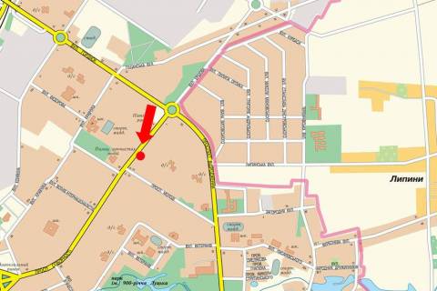 Билборд B в Луцке, 3x6  Соборності пр., біля Приватбанку, навпроти РАЦСу схема