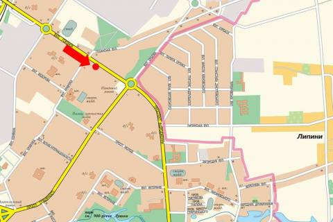 Білборд, Бігборд (Борд)  A у Луцьку, 3x6  Гордіюк вул., 39, навпроти АЗС "Окко", в бік Північного ринку схема