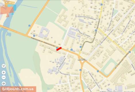 Білборд, Бігборд (Борд)  A у Луцьку Ковельська вул., 9 схема