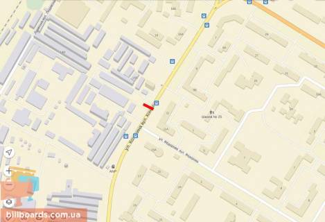 Билборд A в Луцке Конякіна вул. схема