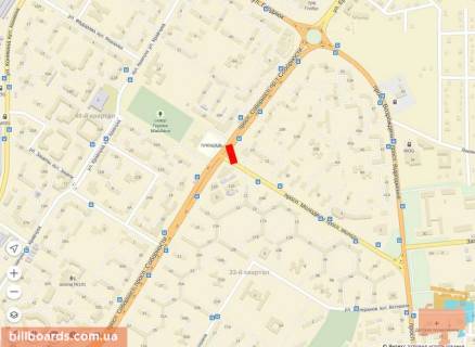 Білборд, Бігборд (Борд)  A у Луцьку Соборності пр. - Молоді пр. схема