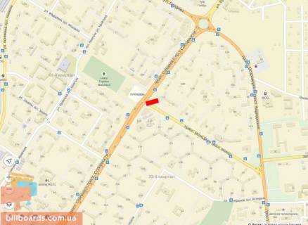 Білборд, Бігборд (Борд)  A у Луцьку Соборності пр. - Молоді пр. схема
