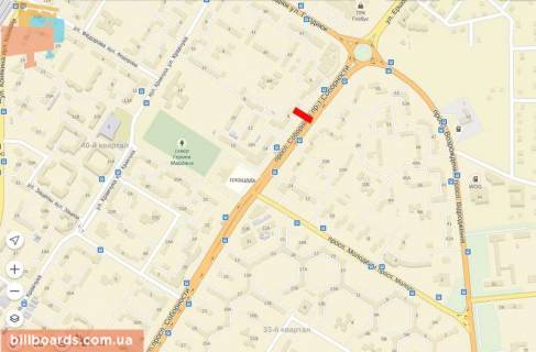 Билборд B в Луцке Соборності пр., 6 схема