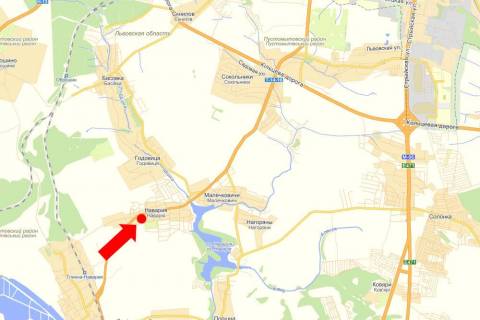 Билборд A в Малечковичах, 3x6  Траса Львів-Дрогобич, с. Наварія, в бік Львова схема