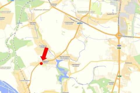 Билборд B в Малечковичах, 3x6  Траса Львів-Дрогобич, с. Наварія, в бік Дрогобича схема