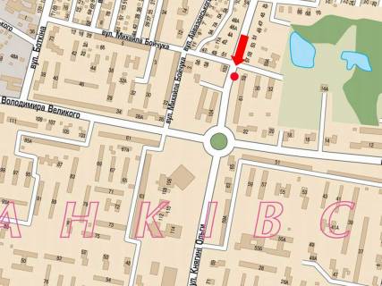 Билборд B в Львове, 3x6  Княгині Ольги вул., 59 / Бойчука вул., з центру схема