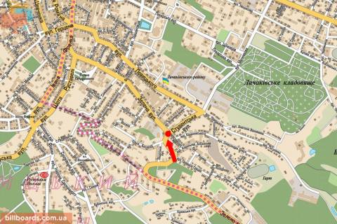Скролер, Скрол A у Львові, 2.3x3.14  Зелена вул., 72 / Студентська вул., В центр - 154609 схема