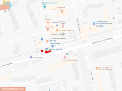 Нестандарт A у Львові, 2x3.7  Мазепи вул., 13б - вул. Орлика, (ост. "Орлика"), супермаркет "Сільпо", в сторону ТРЦ "Спартак" схема