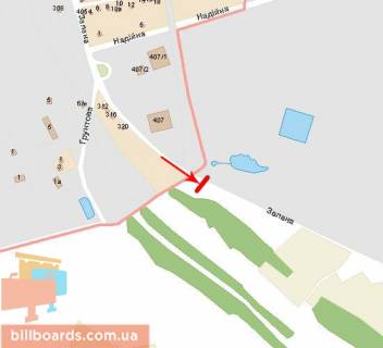 Билборд A в Львове Зелена вул. схема