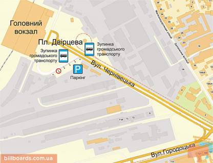 Ситилайт B в Львове Дворцовая пл. схема