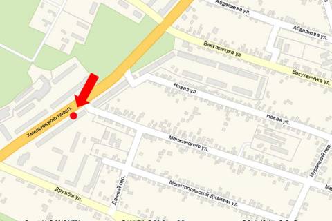 Билборд B в Мелитополе, 3x6  Хмельницького пр., 89 схема