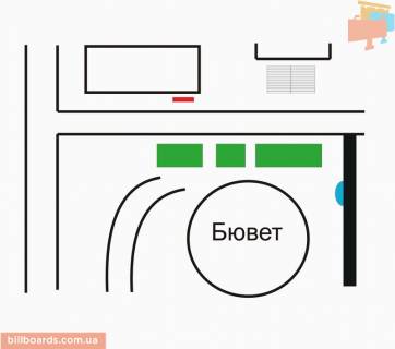 Білборд, Бігборд (Борд)  A у Моршині Паркова вул., 3а, біля центрального бювету схема