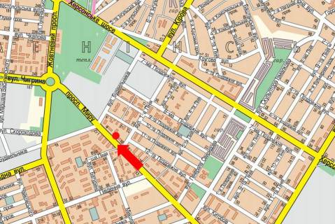 Билборд  в Николаеве Мира пр. / Школьная ул., в сторону Богоявленский пр. (бывш. Октябрьский пр.), супермаркетов "Велмарт", "Эльдорадо" схема