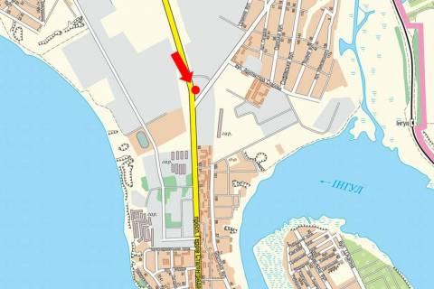 Билборд A в Николаеве Київське шосе / Олександрівське шосе, перед Тирнівським роз''їздом, в центр схема