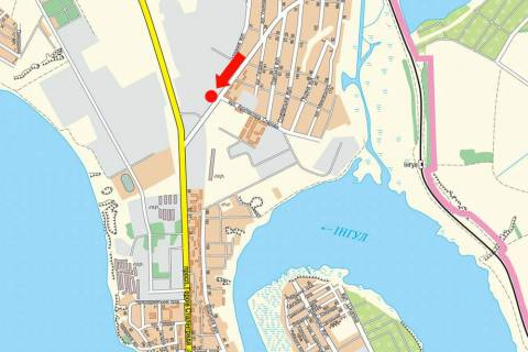 Билборд A в Николаеве, 3x6  Малко-Тирнівська вул. (кол. Ульянових вул.) / Старова вул., в центр схема