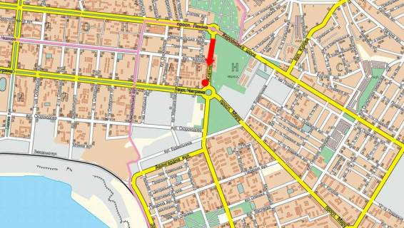 Призматрон, Призма A у Миколаєві Богоявленський ін. (Кол. Жовтневий проспект.) / Прикордонна вул. (Колиш. Чигрина вул.), 246, кільце автовокзалу, біля супертаркетов "Велика Кишеня", "Технополіс" - 19631 схема