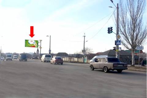 Билборд A в Николаеве, 3x6  Покровська вул. (кол. Кірова вул.) / Електронна вул., в центр фото 1