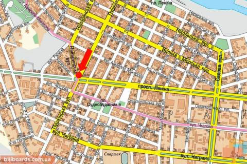 Призматрон, Призма A у Миколаєві, 3x6  Пушкінська вул. / Наваринская вул. / Центральний ін. (Кол. Леніна пр.), Пушкінське кільце - 62401 схема