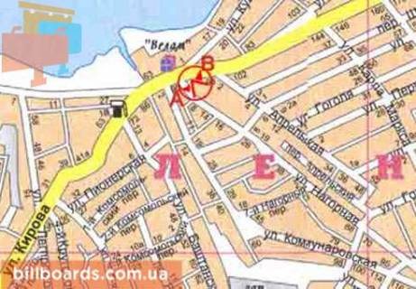 Білборд, Бігборд (Борд)   у Миколаєві Троицкая ул. (бывш. Кирова ул.), 90 / Нагорная ул., возле ВТФ "Велам" схема