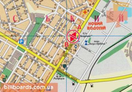 Билборд  в Николаеве Космонавтов ул, напротив ТРЦ "Dream house", в сторону Баштанского шоссе схема