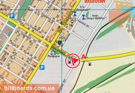 Білборд, Бігборд (Борд)   у Миколаєві Херсонское шоссе / Новозаводская ул., в центр схема