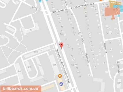 Білборд, Бігборд (Борд)  A у Нікополі, 6х3  вул.Електрометалургів, 17-2 схема