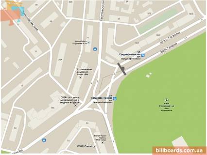 Призма A в Одессе Гагаріна пр. - Середньофонтанська пл., парк Космонавтів, в сторону Шевченка пр. - 125917 схема