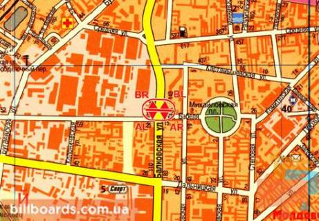 Призма  в Одессе Балковская ул., 100 / Бабеля ул., разделитель, в центр - 80595 схема