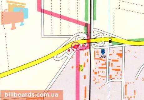 Билборд A в Одессе, 3x6  Овідіопольська дорога схема
