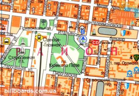 Бэклайт B в Одессе, 2.3x3.14  Італійський бульв., 11 (навпроти), (BackLit) схема