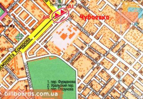 Білборд, Бігборд (Борд)   у Одесі Люстдорфская дорога, 44 / Толбухина пл., возле супермаркета "Сильпо" схема