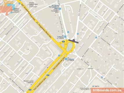 Призма A в Одессе Георгія Липського вул. (Толбухіна). - Краснова вул., біля ресторану "McDonald's", супермаркету "Сільпо" - 126181 схема