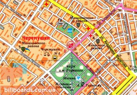 Призма  в Одессе Космонавтов ул., 28 / Героев Крут ул. (бывш. Терешковой ул.), возле парка им. Горького, в сторону Петрова ул. - 80617 схема