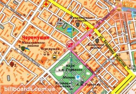 Призма  в Одессе Космонавтов ул., 28 / Героев Крут ул. (бывш. Терешковой ул.), возле парка им. Горького, в сторону Петрова ул. - 80618 схема