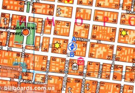 Ситилайт  в Одессе Ришельевская ул., 47, в сторону Б. Арнаутской ул. схема