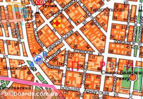 Сiтiлайт  у Одесі Тираспольская ул., 37, в сторону Тираспольского сквера схема