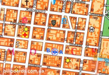 Сiтiлайт  у Одесі Успенская ул., 34, в сторону Пушкинской ул. схема