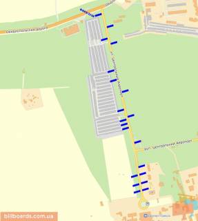 Сiтiлайт  у Одесі Центральний аэропорт ул. / Овидиопольская дорога, со стороны аэропорта, №1 схема