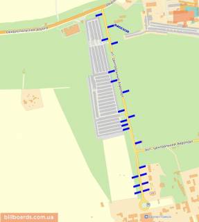 Сiтiлайт  у Одесі Центральний аэропорт ул., в сторону аэропорта, №6 схема