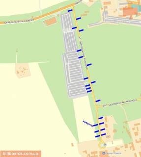 Ситилайт  в Одессе Центральний аэропорт ул., в сторону аэропорта, №47 схема