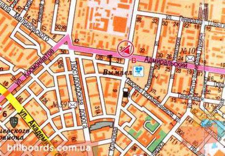 Призматрон, Призма B у Одесі, 3x6  Краснова вул. - Адміральський просп., 34 - 479333 схема