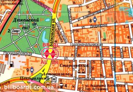 Призма  в Одессе Балковская ул., 99 / Раскидайловская ул, возле АЗС "WOG", разделитель, в сторону Маловского ул. - 80671 схема