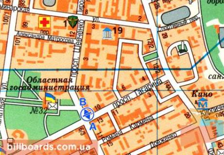 Скроллер  в Одессе Шевченко пр., 7 / Гагарина пр., в центр - 80174 схема