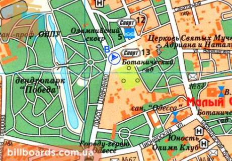 Скроллер  в Одессе Шевченко пр., 31, возле Дворца Спорта - 80301 схема