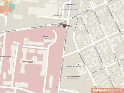 Билборд A в Одессе Віталія Нестеренка вул. (Академіка Воробйова). - Червонослобідська вул., в сторону Грушевського вул. схема
